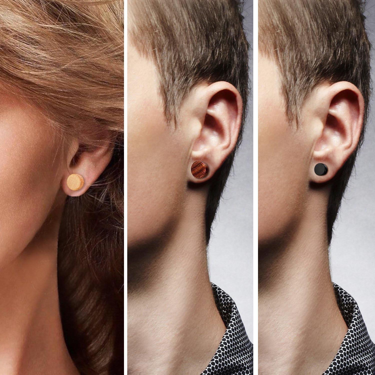 3 pezzi/set Orecchini a bottone geometrico d'argento regalo per donne | SHEIN ALIA