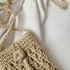 Female Vintage Straw Rope Hand-woven Crossbody Phone Bag Vacation Mini Purse