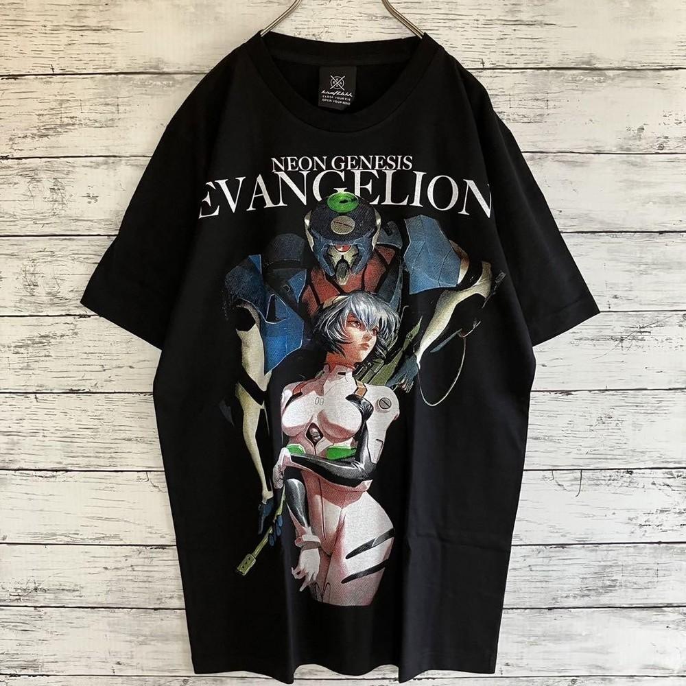 Ремейк Аниме Манга Neon Genesis Evangelion 90-х Черная Футболка NH24534 Унисекс Футболка XXL