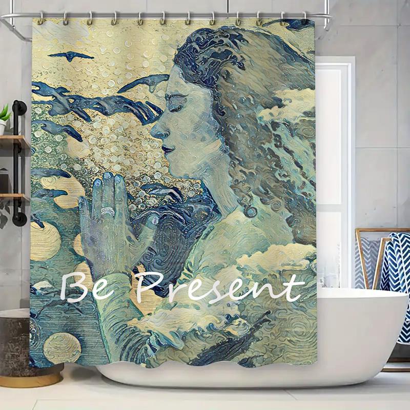 

Stylish Multicolored Shower Curtains with Modern Stripes Decorate Your Bathroom in Style 90x180cm