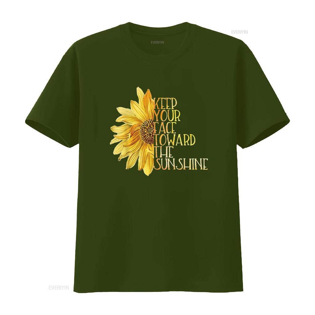 Mens Sunflower Half Quote Trendy Design T Shirt Black 3XL vintage Washed Versatile Casual Stretched streetwear Breathable Soft