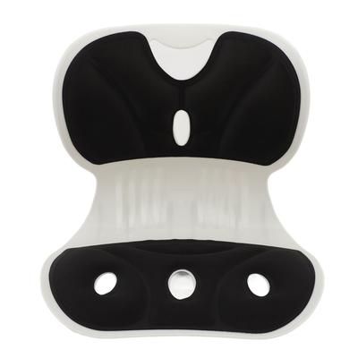 Back and Lumbar Support Breathable Fabric Petal Shaped Office Chair Seating Cushion Black