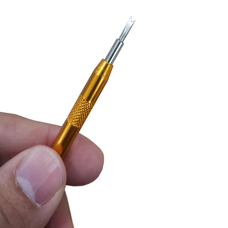 Double-headed Raw Ear Batch Yellow Double-eared Batch Steel Strap Installation And Removal Replacement Tool Aluminum Alloy Raw Ear Fork