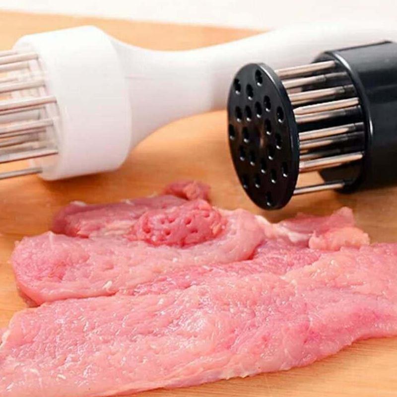 Profession Meat Tenderizer Needle For Steak Pork Kitchen Tool with 21 Steel Needle Loose Meat Hammer For Cooking BBQ Accessories