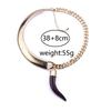 Alloy Necklace Necklace Asymmetrical Half Arc Half Chain Accessory