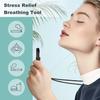 Mindful Breathing Necklace Anxiety Reduction Necklace Stainless Steel Stress Panic Relief Necklace Adjustable Length Meditation Inner Peace Necklace