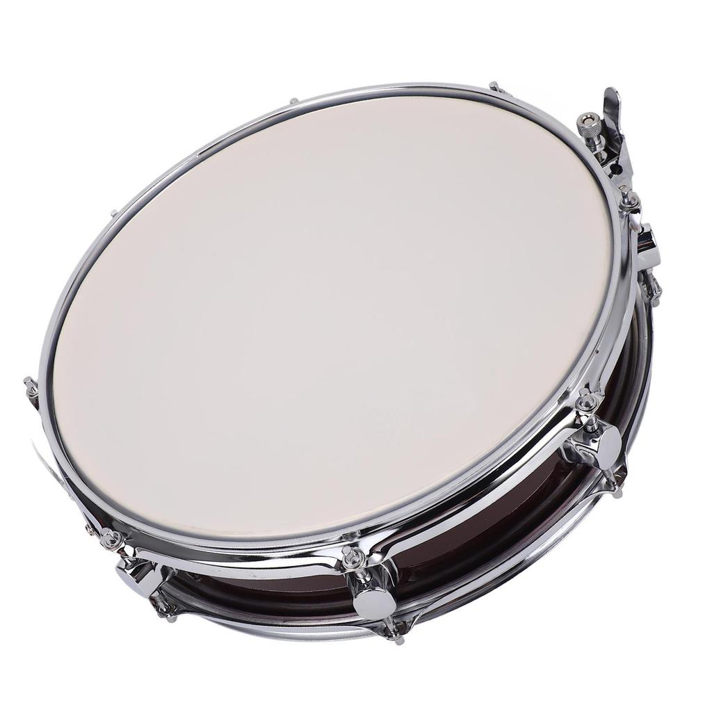 Snare Drum 14 Inch Super Slim Stainless Steel Student Snare Drum with Drumsticks for Practice Performance Wine Red
