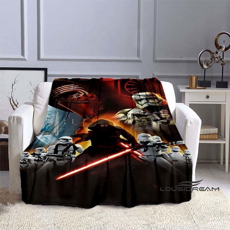 This Star Wars Cartoon Print Blanket Is Suitable for Use On Sofas, Beds, Travel, Camping, and Also Makes A Great Gift.