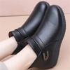 Women Ankle Boots Plush Short Tube Flat Soled Snow Boots  Autumn/winter New Simple Retro Zipper Warm Casual Cotton Boots
