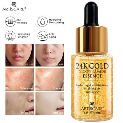24K Gold Niacinamide Essence Moisturizing Anti-aging & Wrinkle Hyaluronic Acid Serum 30mL