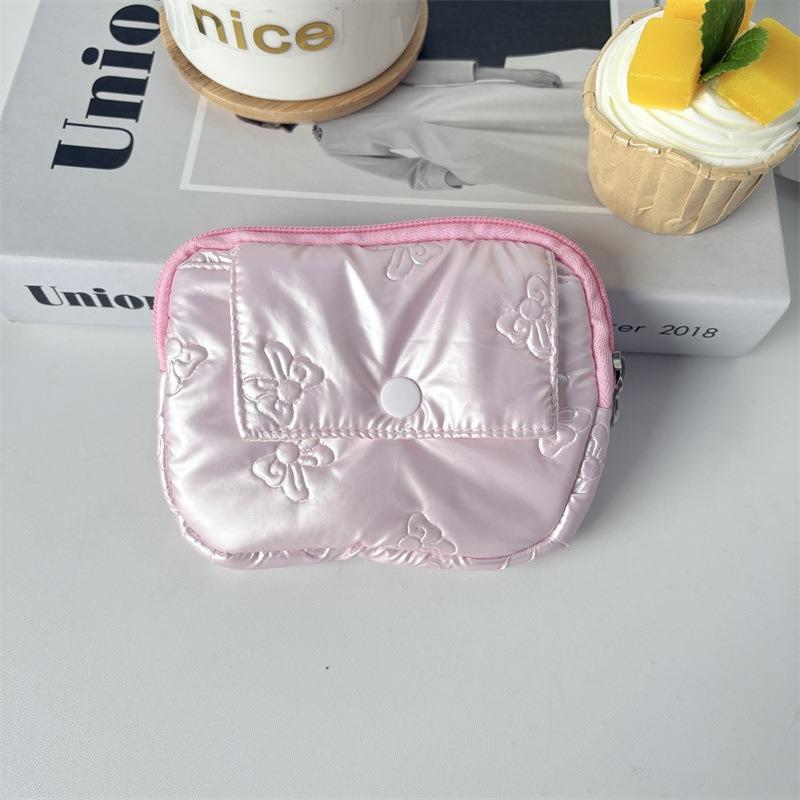 Roztomilé kreslené květinové prošívání Taška na ukládání dokumentů Peněženka na karty Peněženka na mince Peněženka na ID kartu Držitel řidičského průkazu Držák odznaku