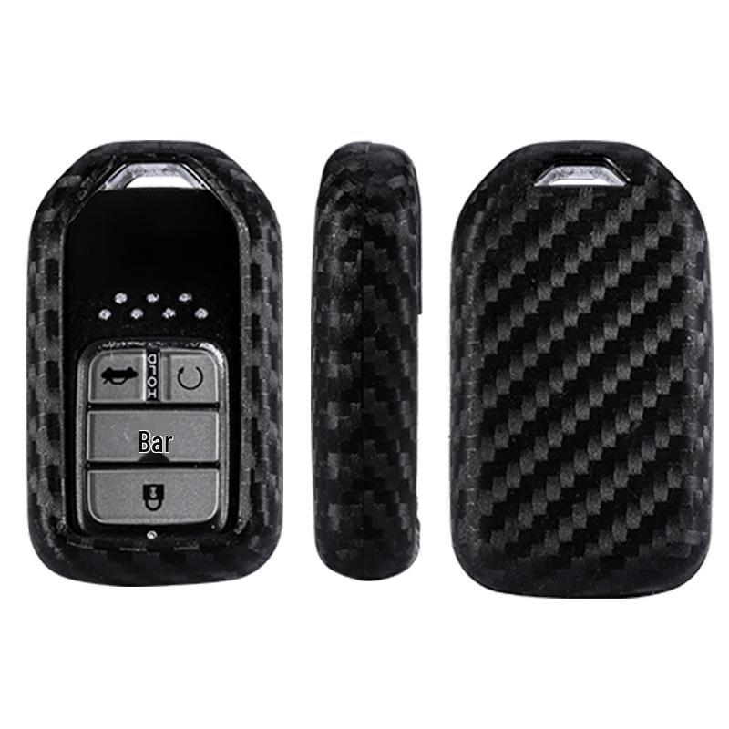 Tenth Gen Honda CR-V, Civic, Accord, Avancier Carbon Fiber-Silicone Key Protective Case