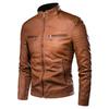 Leather Jacket Men's New Fashion Slim Stand Collar Trend