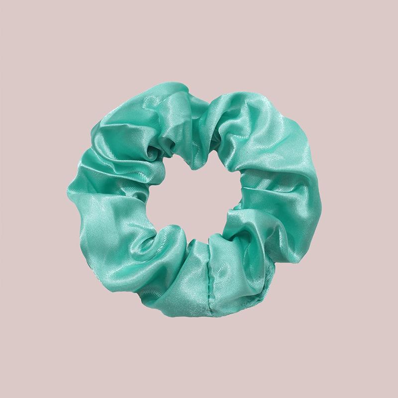 8Pcs  Satin Fabric Sausage Loop Hair Rings Set Solid Colour Fabric Loop Hair Rope Hair Scrunchies Scrunchy Black Coffee
