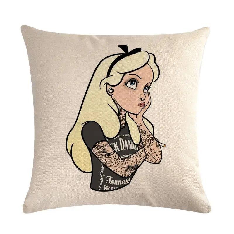 

Lovely Cartoon Characters Printed Linen Pillowcase Car Sofa Chair Decorative Cushion Cover 45*45cm 40cmx40cm