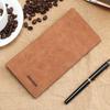 Hengsheng Men's Vintage Long Thin Matte Leather Wallet