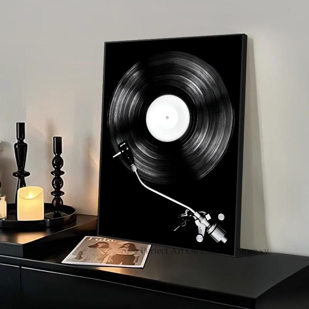1PC Abstract Jazz Music Festival Record Player Symbol Art Poster Paper Print Home Living Room Bedroom Entrance Bar Restaurant