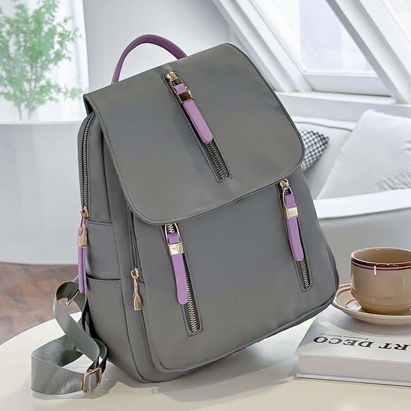Women's Multi-pocket Backpack Simple Feminine Backpack Large Capacity Ladies Travel Backpack Oxford Quality