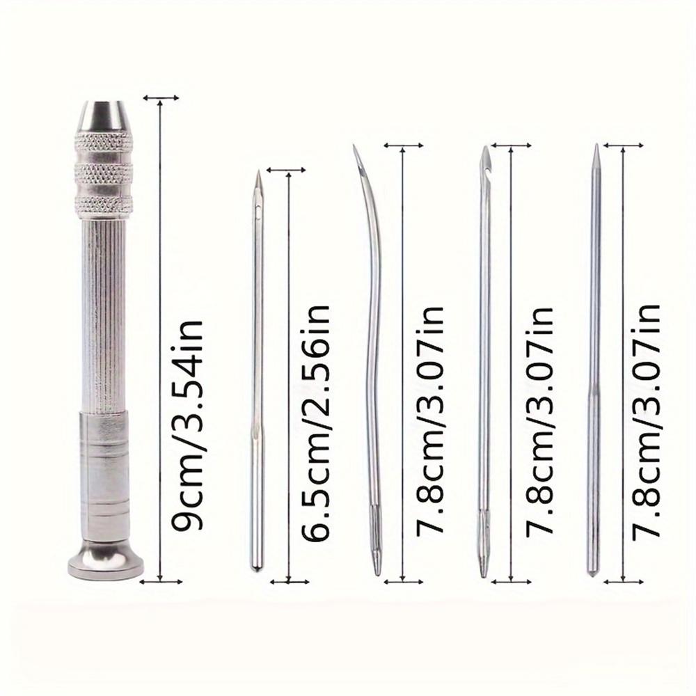 Leather Sewing Awl Set Replaceable Multifunctional Shoes Repair Tool Kit Punch Stitching Needles DIY Sewing Leathercraft 5PCS/Se