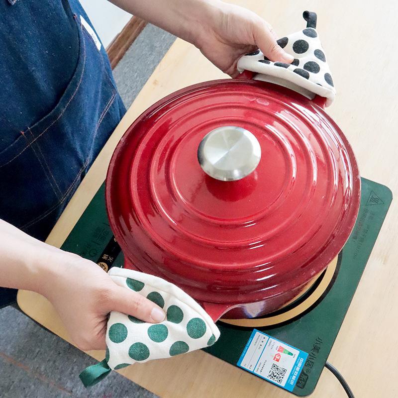 Simple Anti-scalding Insulation Gloves Microwave Oven Kitchen Pot Cover Casserole Handle Thickened Heat-insulated Ear Sleeves