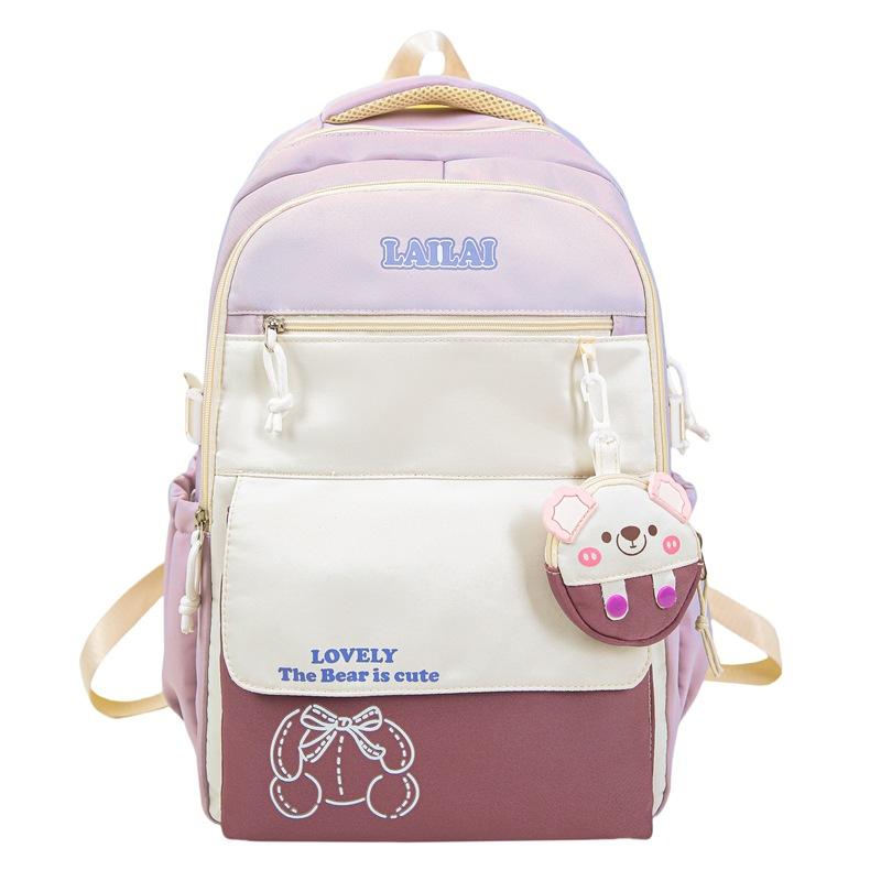 Japanese girl versatile high-value new large-capacity men's and women's small fresh ins durable multi-functional backpack
