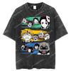Demon Slayer Mitsuri Kanroji 2026 Summer Men Women Cotton T Shirt Vintage Washed Oversized Streetwear Retro 90s Anime