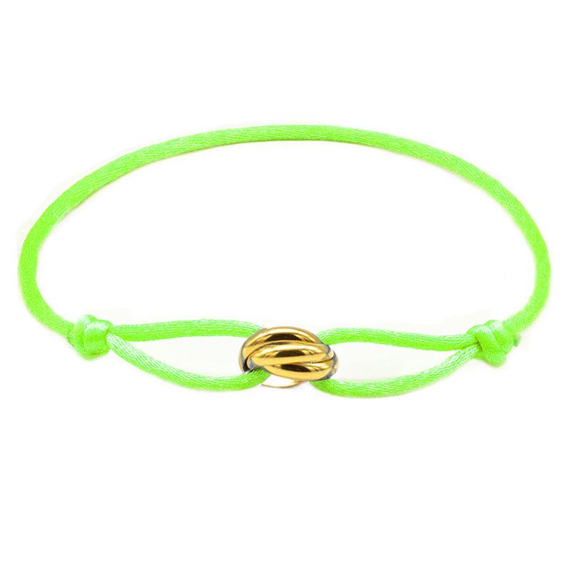 Bracelet 3 Stainless Steel Metal Buckle Bracelet Adjustable Rope Classic Bracelet for Men Friendship Jewelry Gift for Women