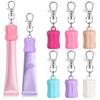 Portable Universal Lip Balm Holder Lightweight Multiple Color Lip Balm Caps Lip Balm Keychain Lip Care