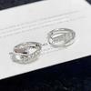 1 Pair Small Hoop Earrings for Women, Sparkling Rhinestone Hoop Earrings, Cubic Zirconia Jewelry Gift for Girlfriend Wife Mom