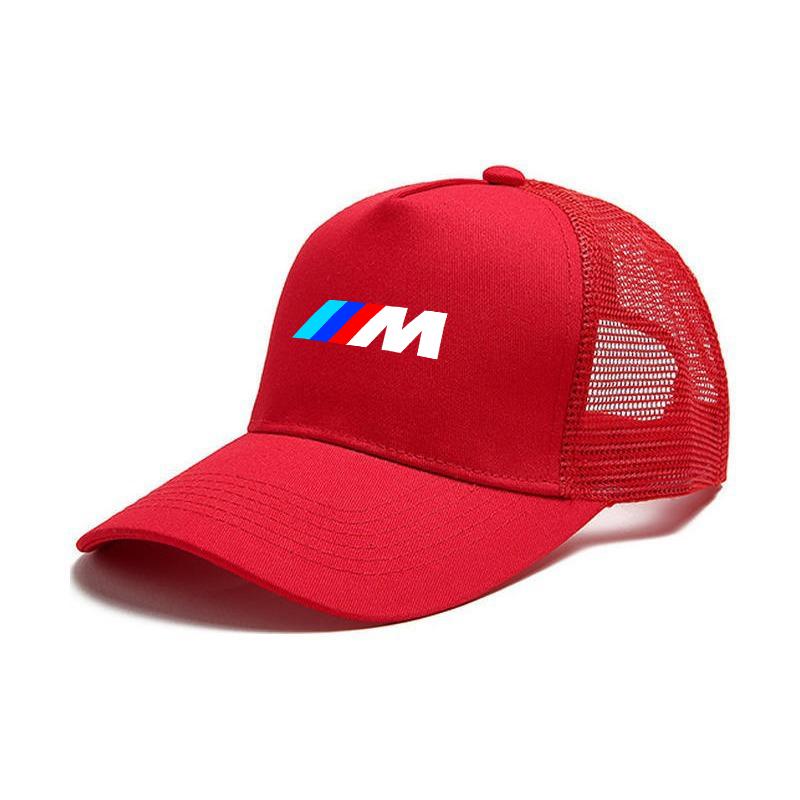 BBIG5 Pure Cotton BMW M Car Logo Fashion Baseball Cap Outdoor Breathable Mesh Hat Men's and Women's Game Summer Sunscreen Accessories