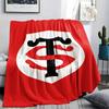 1PC Stade Toulousain Patterned Flannel Blanket Suitable For All Seasons for Home Decor Warmth and Comfort Gifts Holiday Present