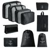 7-Piece Travel Storage Bag Set for Clothing and Luggage Organization