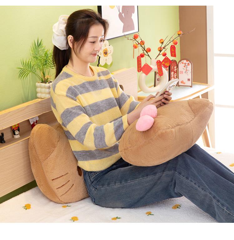 Hello Kitty Big Head Cushion - Cute Cat Plush Backrest Pillow for Girls