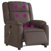 VidaXL Electric Reclining Massage Chair Brown Faux Leather 3205145