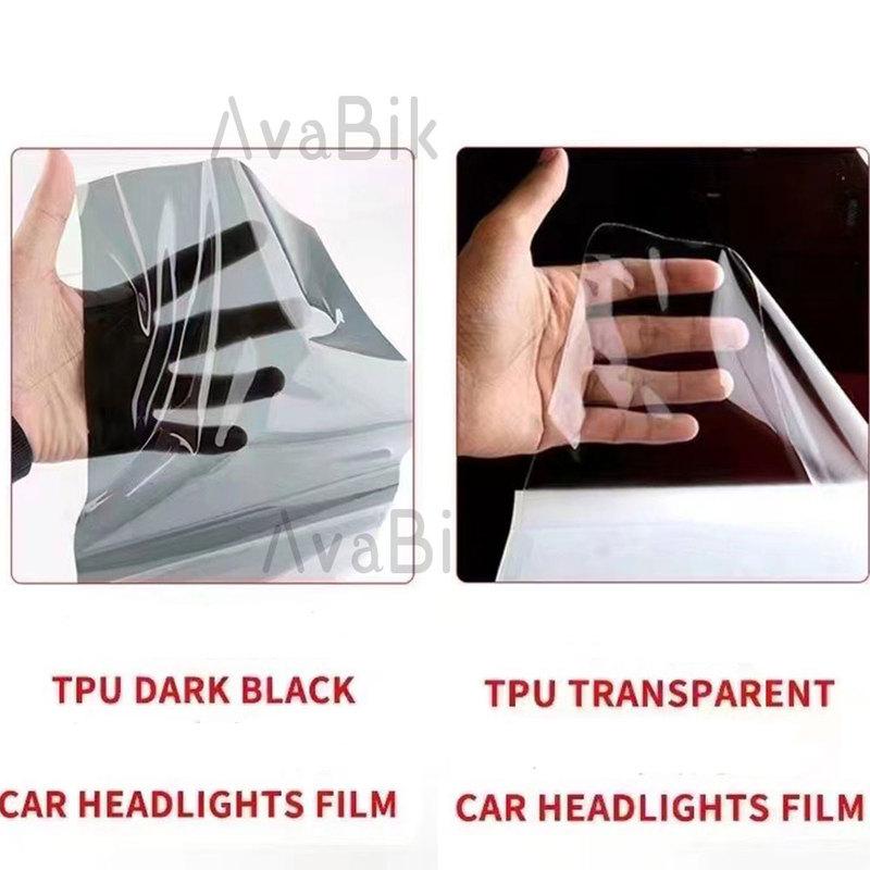 For Tesla Model 3 Y 2017- TPU Modified Black color-changing film Blackened Headlight Taillight Foglight Protective Film
