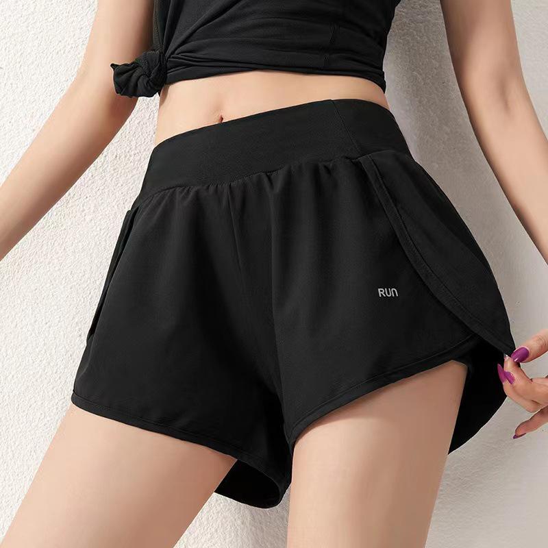Shorts de Yoga e Corrida Feminino 2 em 1 de Cintura Alta - Anti-Exposição, Emagrecedor, Roupa Ativa de Verão