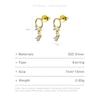 ANDYWEN 925 Sterling Silver Black Zircon Stud Earring Fashion Rock Punk CZ 2023 Jewelry Jewels