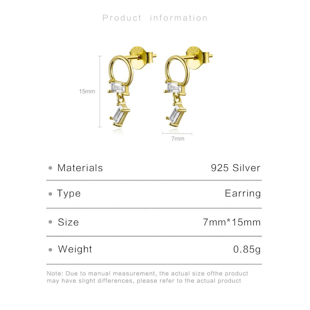 ANDYWEN 925 Sterling Silver Black Zircon Stud Earring Fashion Rock Punk CZ 2023 Jewelry Jewels