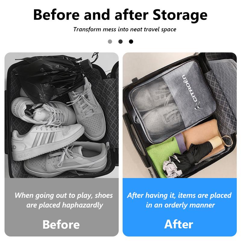 Dustproof Oxford Folding Shoes Storage Bag Travel Organizer Pouch For Citroen Jumper Celysee Cactus Picasso Aircross Saxo Grand