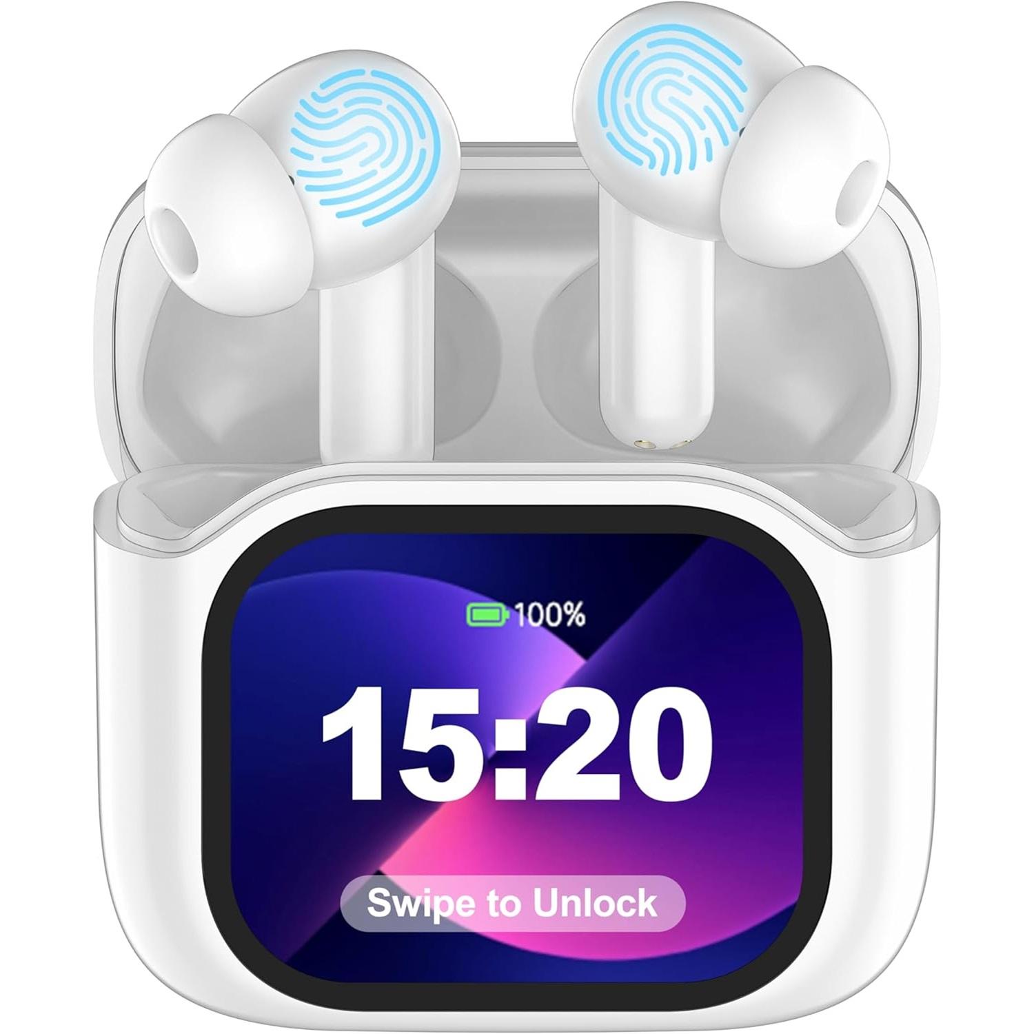 

Навушники для перекладу мови зі штучним інтелектом, РК-сенсорний екран, Перекладач реального часу для 144 мов та акцентів, Звук високої чіткості, Тривалий час роботи від акумулятора