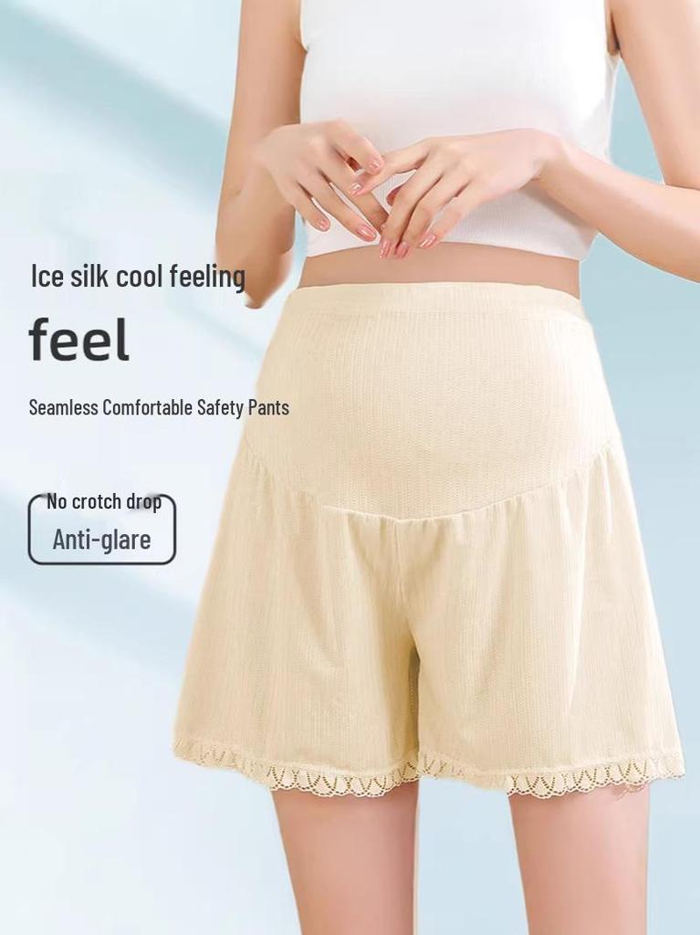 Adjustable Maternity Safety Shorts - Lightweight, Anti-Exposure, Loose Fit for Pregnant Women, Plus Size for Summer