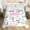 Rainbow Unicorn Quilt Cover Charming Dreamy Horse Comforter Cover Cartoon Little Unicorn Bed Cover Kit Single Size For Girl Teen Kawaii Gifts