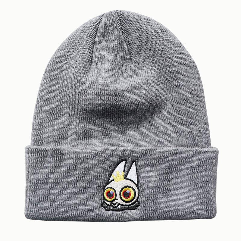 Unisex Fashion Cartoon Game Bunny Embroidered Knit Hat Autumn Winter Outdoor Warm Hexagonal Woolen Hat Cold Weather Hat