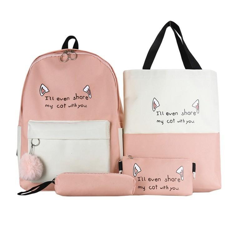 Minimalist Oxford Backpack For Middle School Girls With Waterproof Material And Spinal Protection