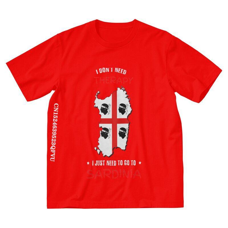 Sardinia Is My Therapy Tshirt Unisex Stylish T Shirts Emo Clothes Italy Flag Italia Italian Pride TShirt Alternative Unisex Clothes
