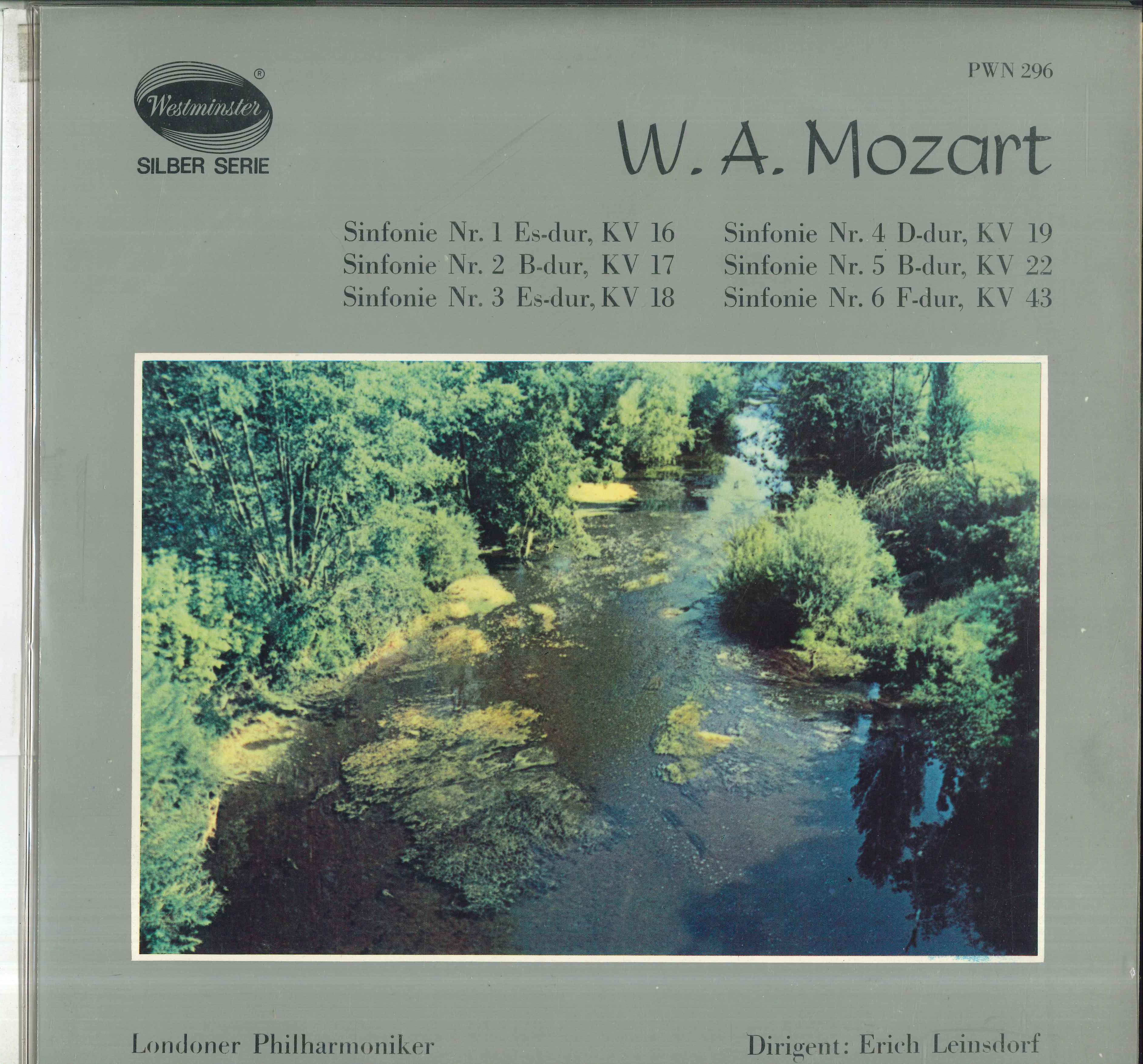 

LP Record ERICH LEINSDORF LONDONER PHILHARMO Mozart Sinfonie Nr1 Esdur Kv16 PWN296 WESTMINSTER Netherland Classical Used