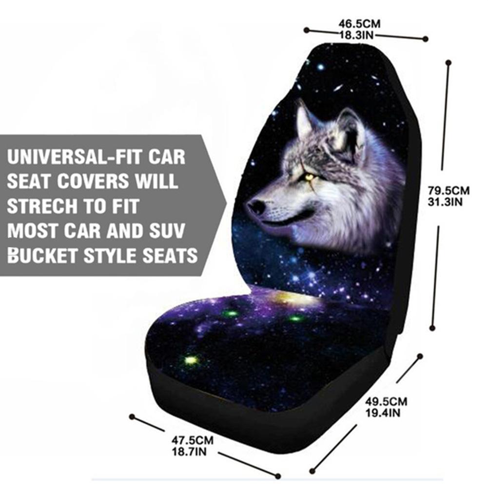 Universal Car Seat Cover Thickening Polyester 3D Wolf Seat Auto Inclusive Front Cover Interior V9Z5