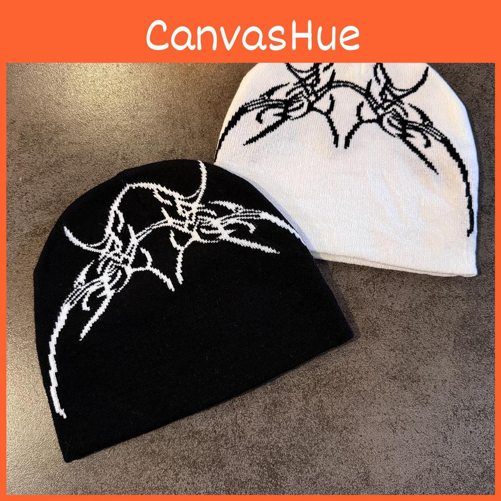 Style Skull Street Letter Beanie With No Brim For Winter And Fall Outfits Urban