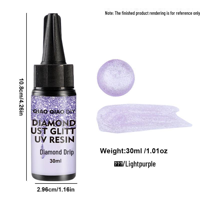 24-barevná 30ml diamantová třpytivá UV pryskyřice pro DIY šperky a doplňky