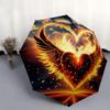 1pc Flaming Heart Wings Umbrella Automatic Opening/Closing, Foldable Design, Outdoor, Festival Gift for Fans, Travelers, Daily Use.R078